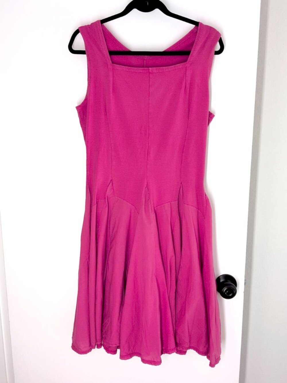 Luna Luz pink mixed media fit & flare dress XL cotton (see condition notes)